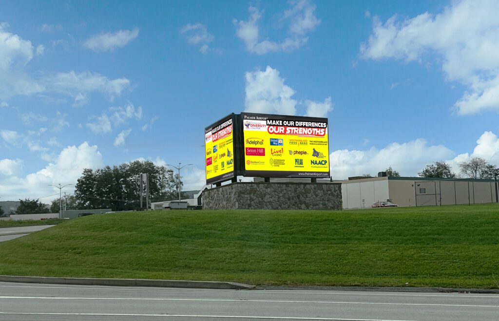 Bill board at the Latrobe airport